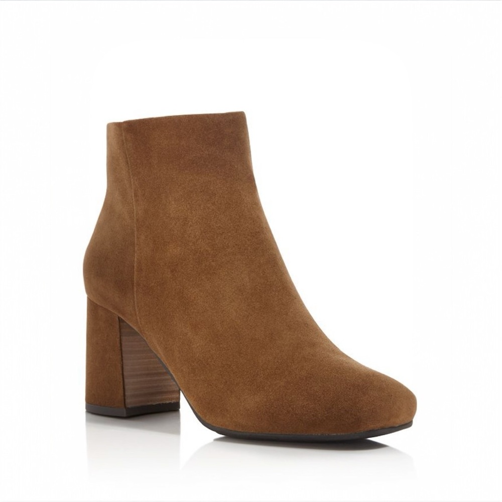 GENTLE SOULS BY KENNETH COLE Troy Suede Block Heel Booties - 10M